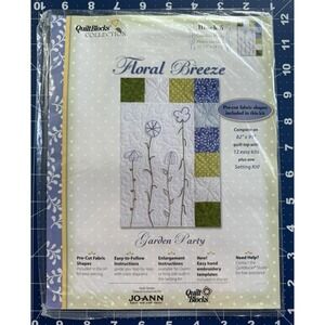 Joann Quilt Blocks Collection 2008‎ Floral Breeze Block 5 Kit GARDEN PARTY